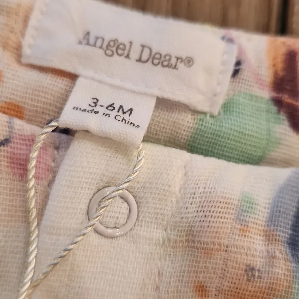 Angel Dear Muslin Snap Front Romper ~ Neopolitan Birds
